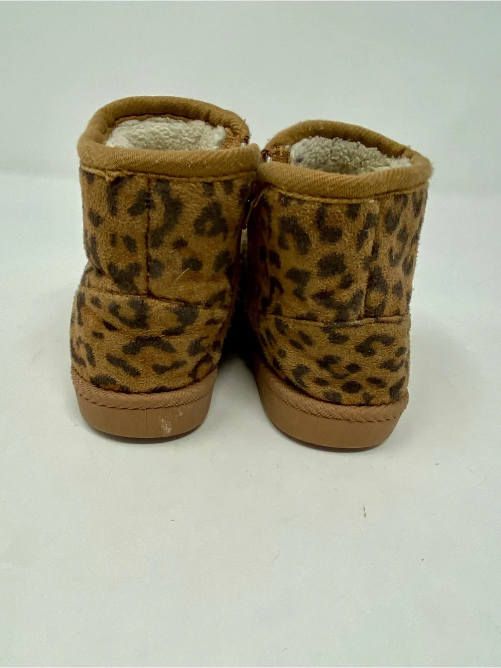 Toddler Girls Leopard Print Cozy Booties - Size 5